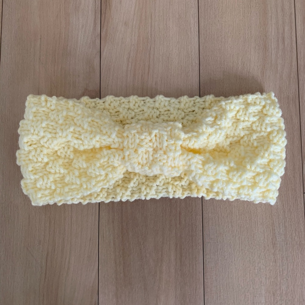 Handmade Buttercream Yellow Knit Headband